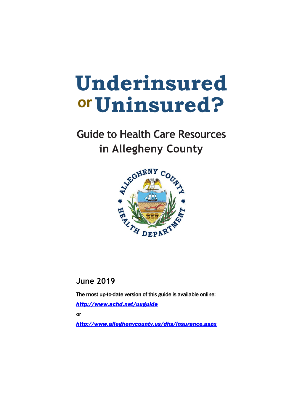 Guide to Health Care Resources in Allegheny County