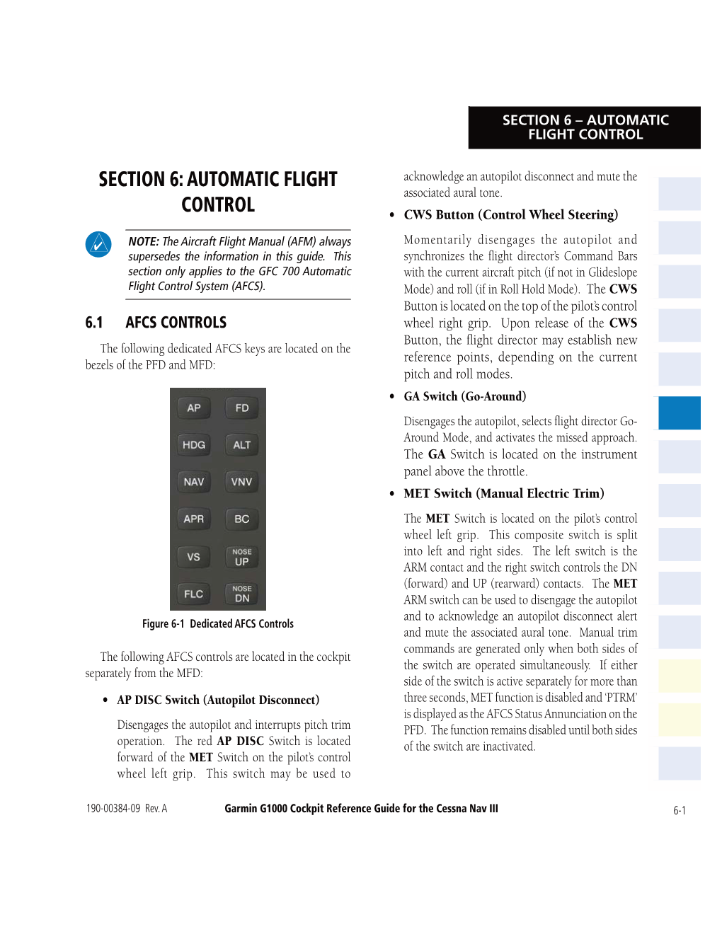 Section 6: Automatic Flight Control