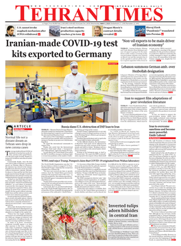 Iranian-Made COVID-19 Test Kits Exported to Germany