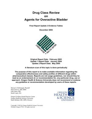 Drug Class Review on Agents for Overactive Bladder
