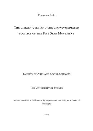 The Citizen-User and the Crowd-Mediated Politics of the Five Star Movement