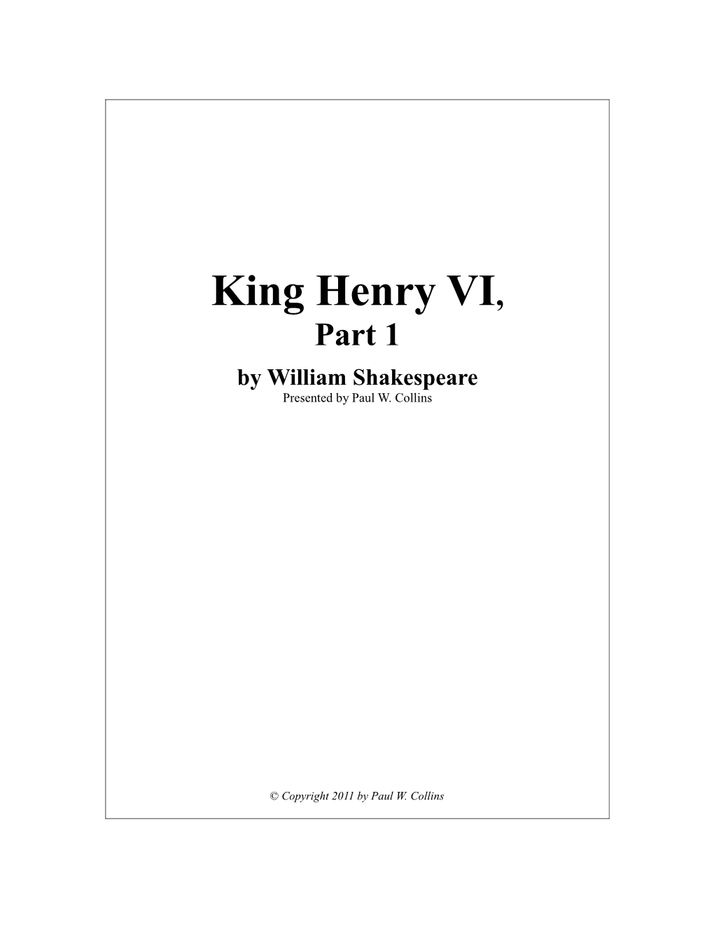 King Henry VI, Part 1