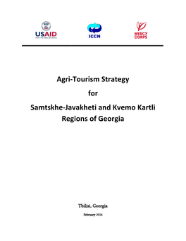 Agri-Tourism Strategy for Samtskhe-Javakheti and Kvemo Kartli Regions of Georgia