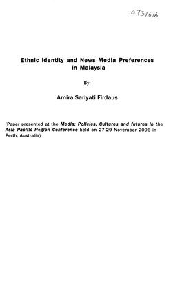 Ethinicity and Media Preference