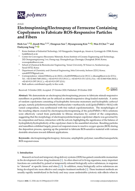 Electrospinning/Electrospray of Ferrocene Containing Copolymers to Fabricate ROS-Responsive Particles and Fibers