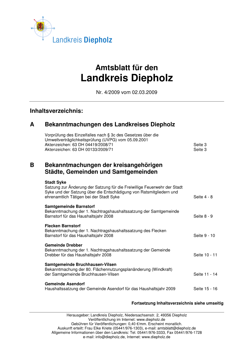 Amtsblatt 04/2009