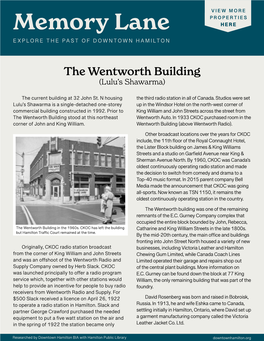 The Wentworth Building (Lulu’S Shawarma)