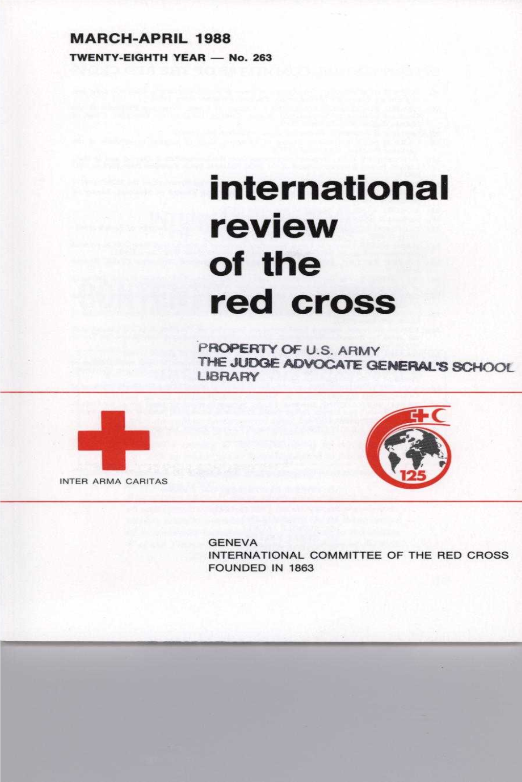International Review of the Red Cross, March-April 1988, No