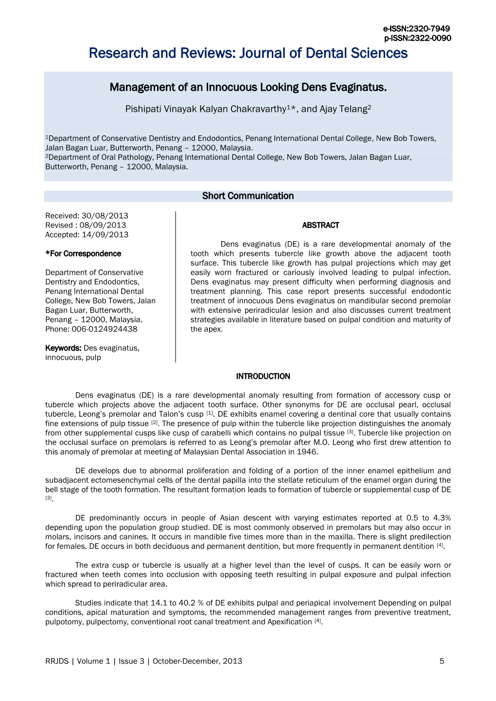 Journal of Dental Sciences