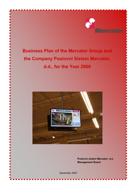 Business Plan 2008