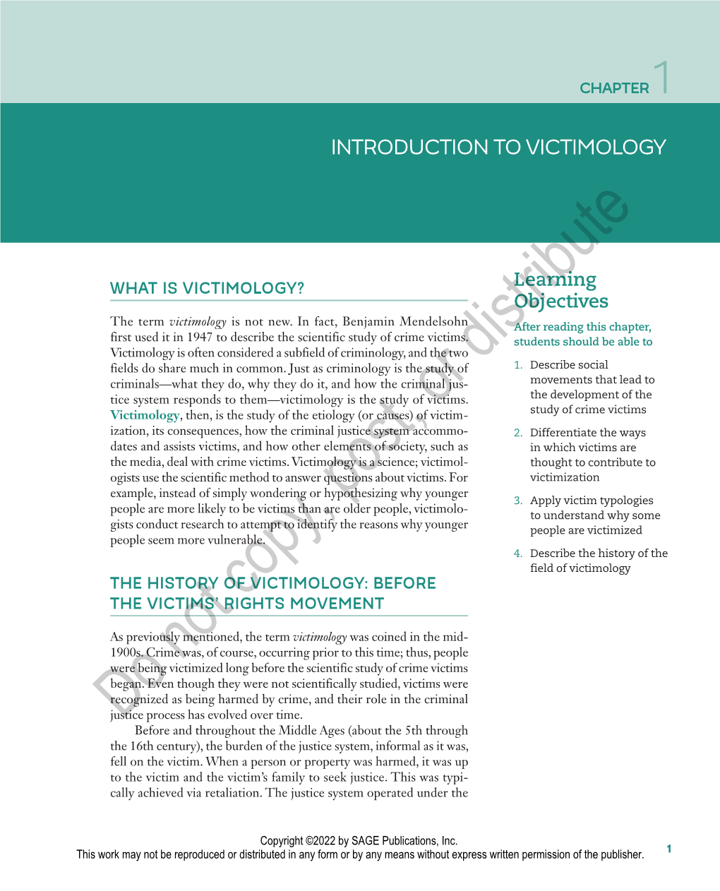 CHAPTER 1. Introduction to Victimology