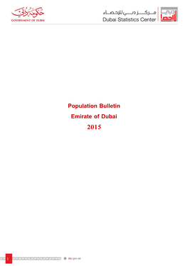 Population Bulletin Emirate of Dubai 2015