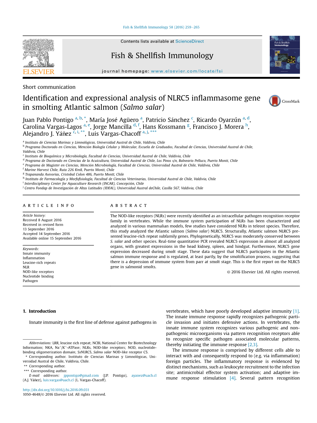 Fish & Shellfish Immunology