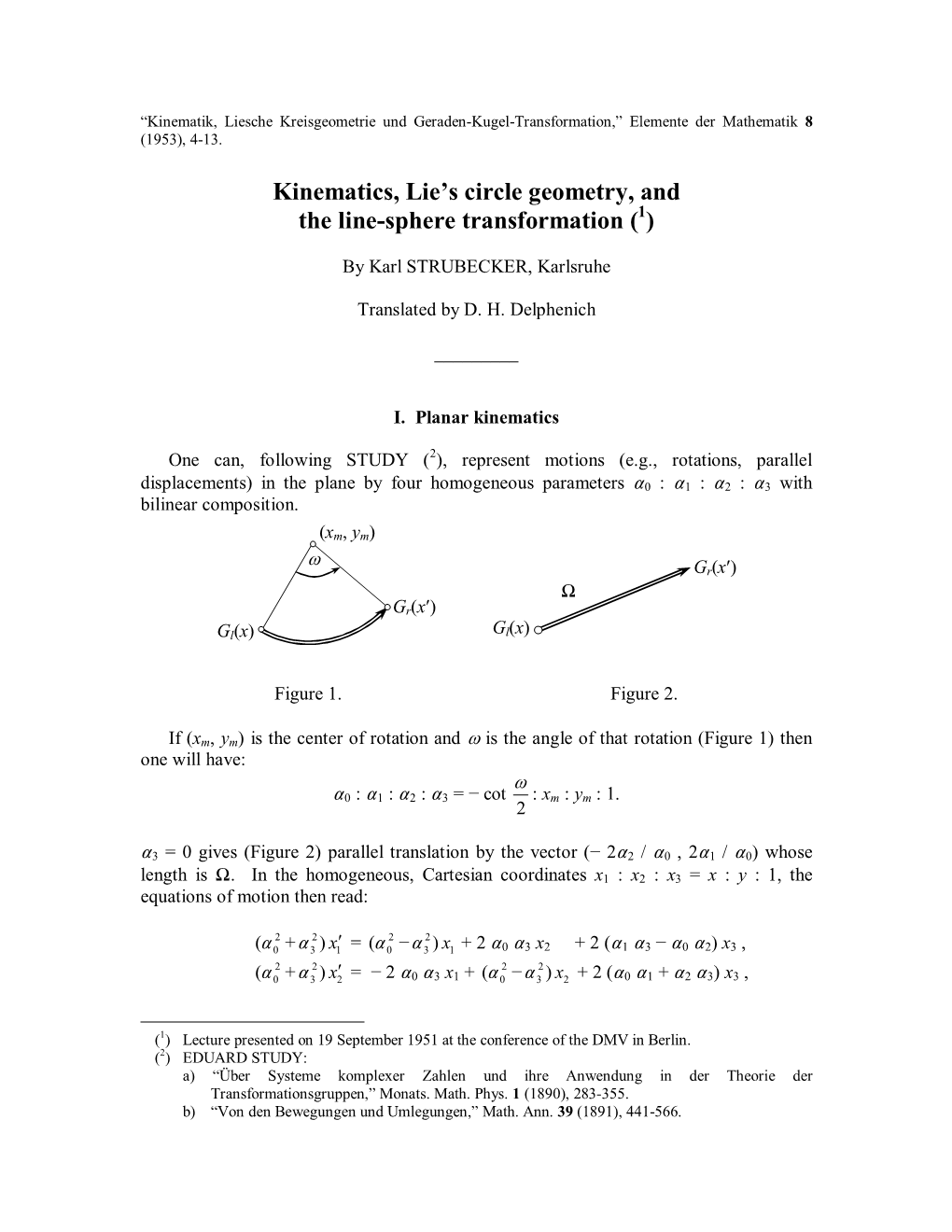 Kinematics and Lie Circle Geometry