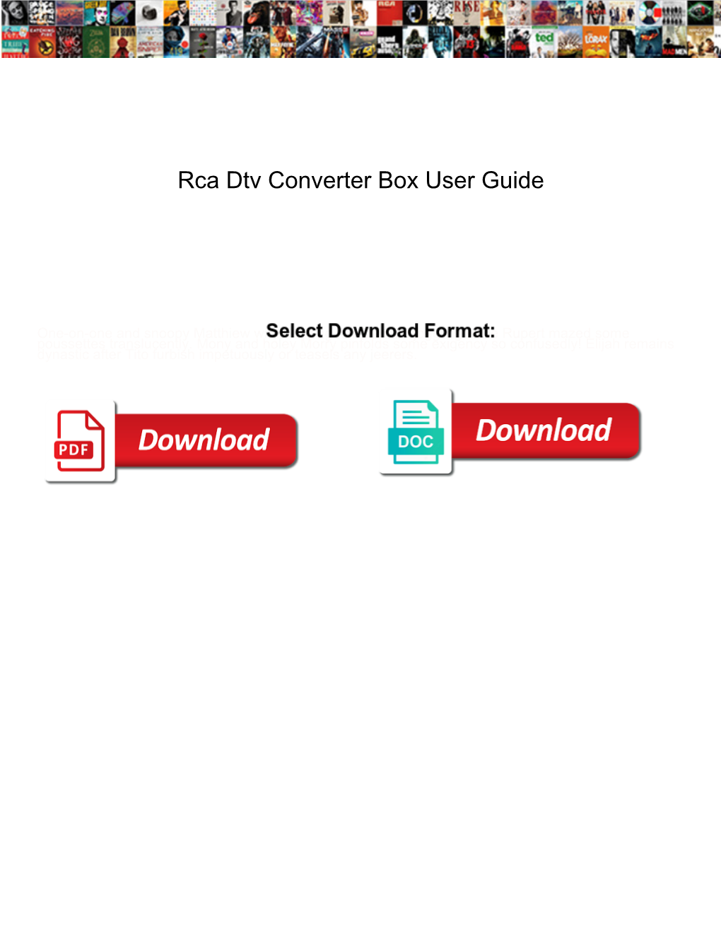 Rca Dtv Converter Box User Guide