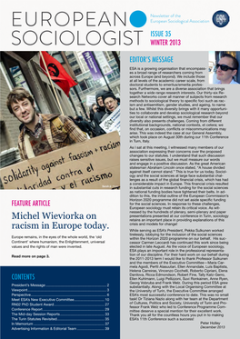 Michel Wieviorka on Racism in Europe Today