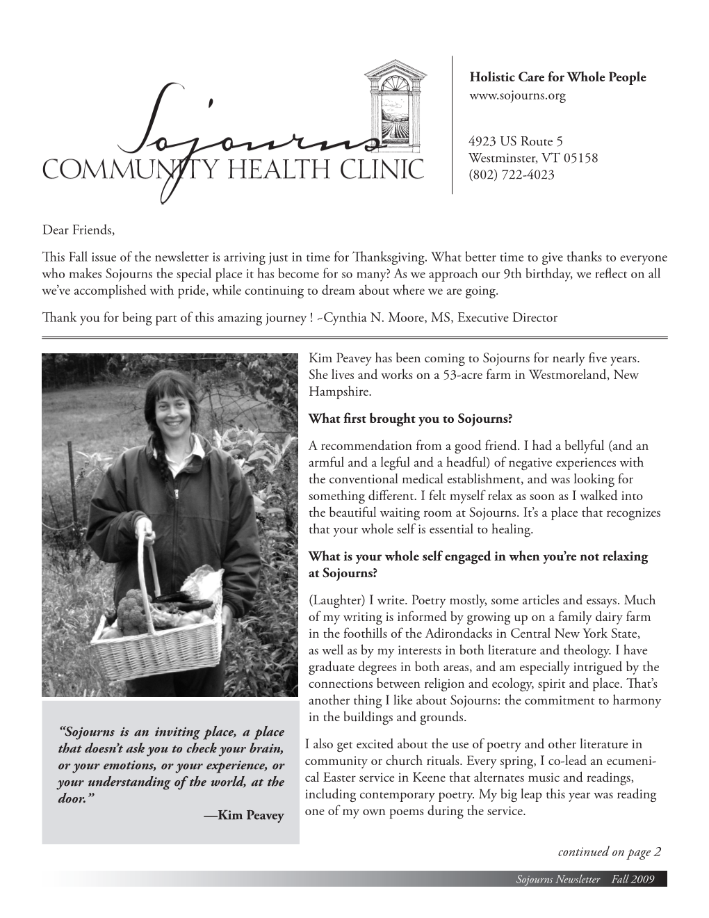 Read the Newsletter Fall 2009