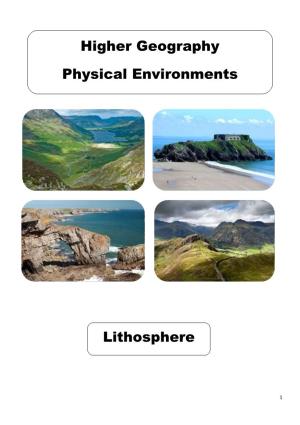 Higher Geography Physical Environments Lithosphere