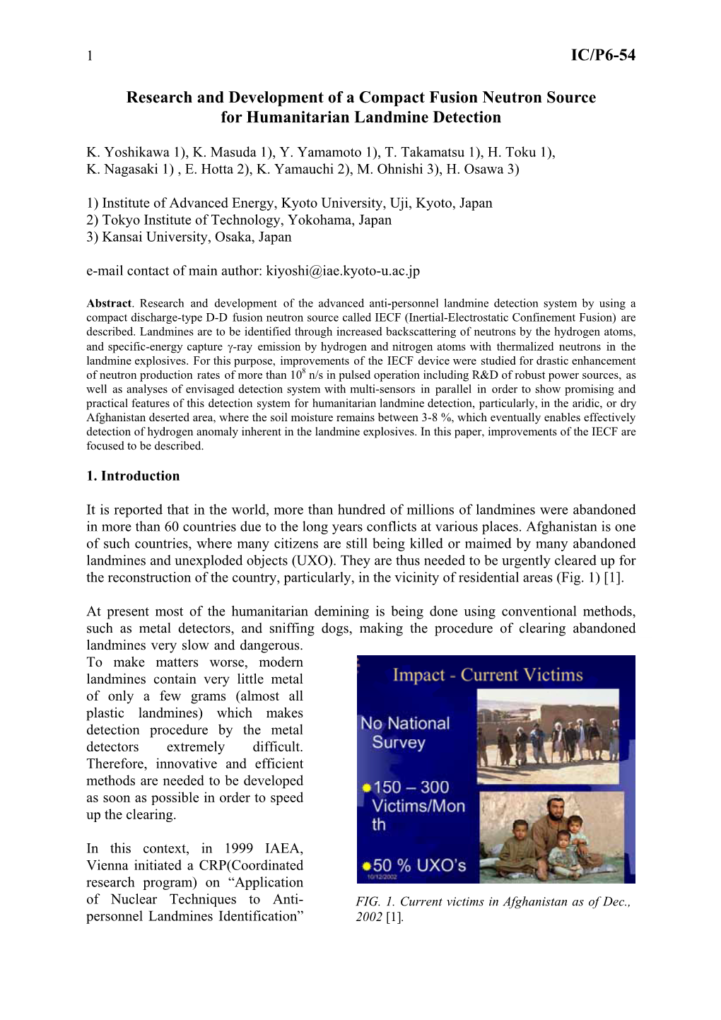 IC/P6-54 Research and Development of a Compact Fusion Neutron