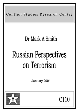 Russian Perspectives on Terrorism