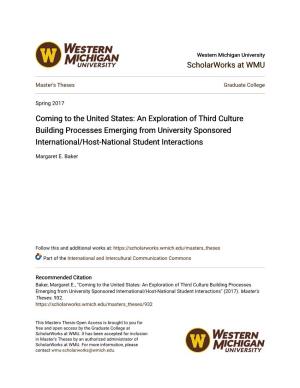 An Exploration of Third Culture Building Processes Emerging from University Sponsored International/Host-National Student Interactions