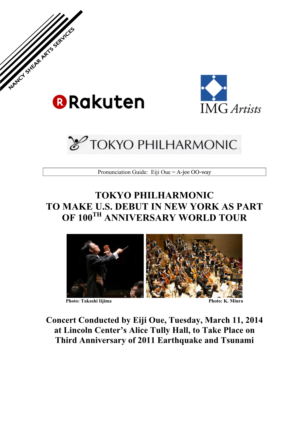 Tokyo Philharmonic to Make Us Debut in New York As Part Of