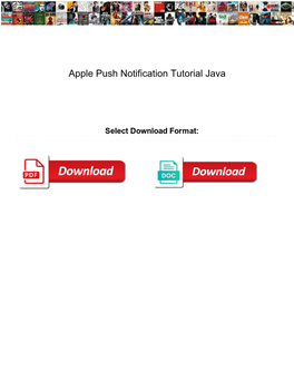 Apple Push Notification Tutorial Java