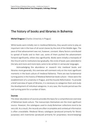 The History of Books and Libraries in Bohemia