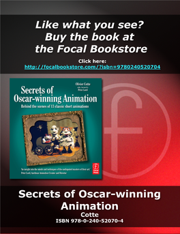 Secrets of Oscar-Winning Animation Sample Chapter.Pdf