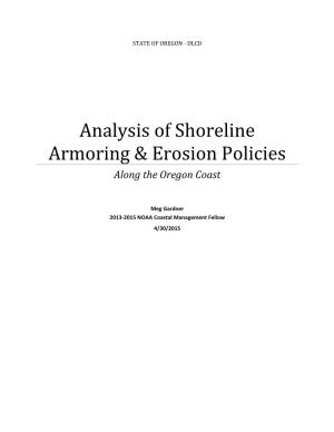Analysis of Shoreline Armoring & Erosion Policies