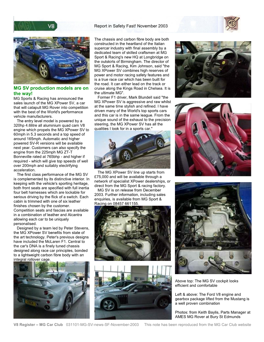 V8 Column for July 2011