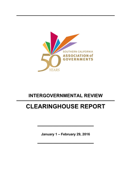 Clearinghouse Report