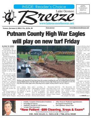 Putnam County High War Eagles Will Play on New Turf Friday by BILLY W