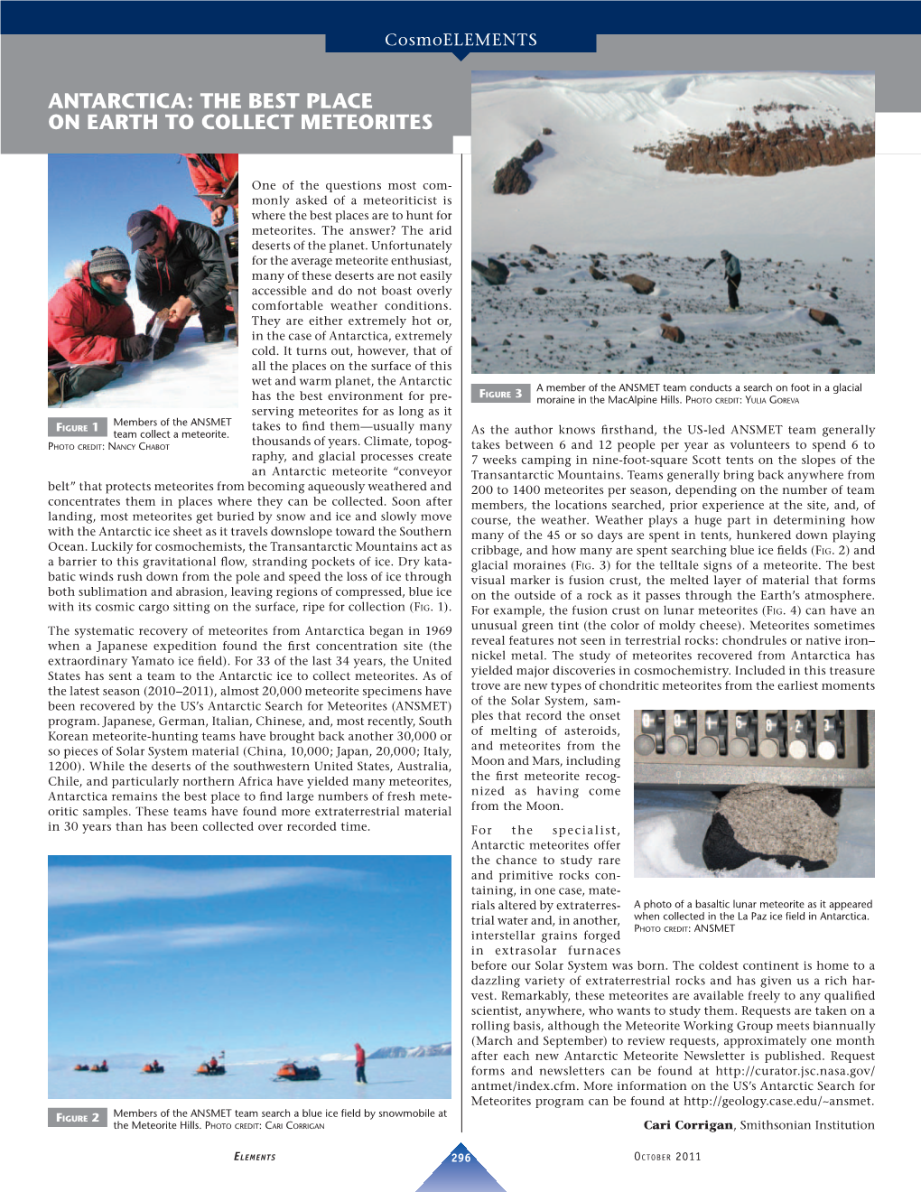 Antarctica: the Best Place on Earth to Collect Meteorites