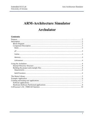 ARM-Architecture Simulator Archulator