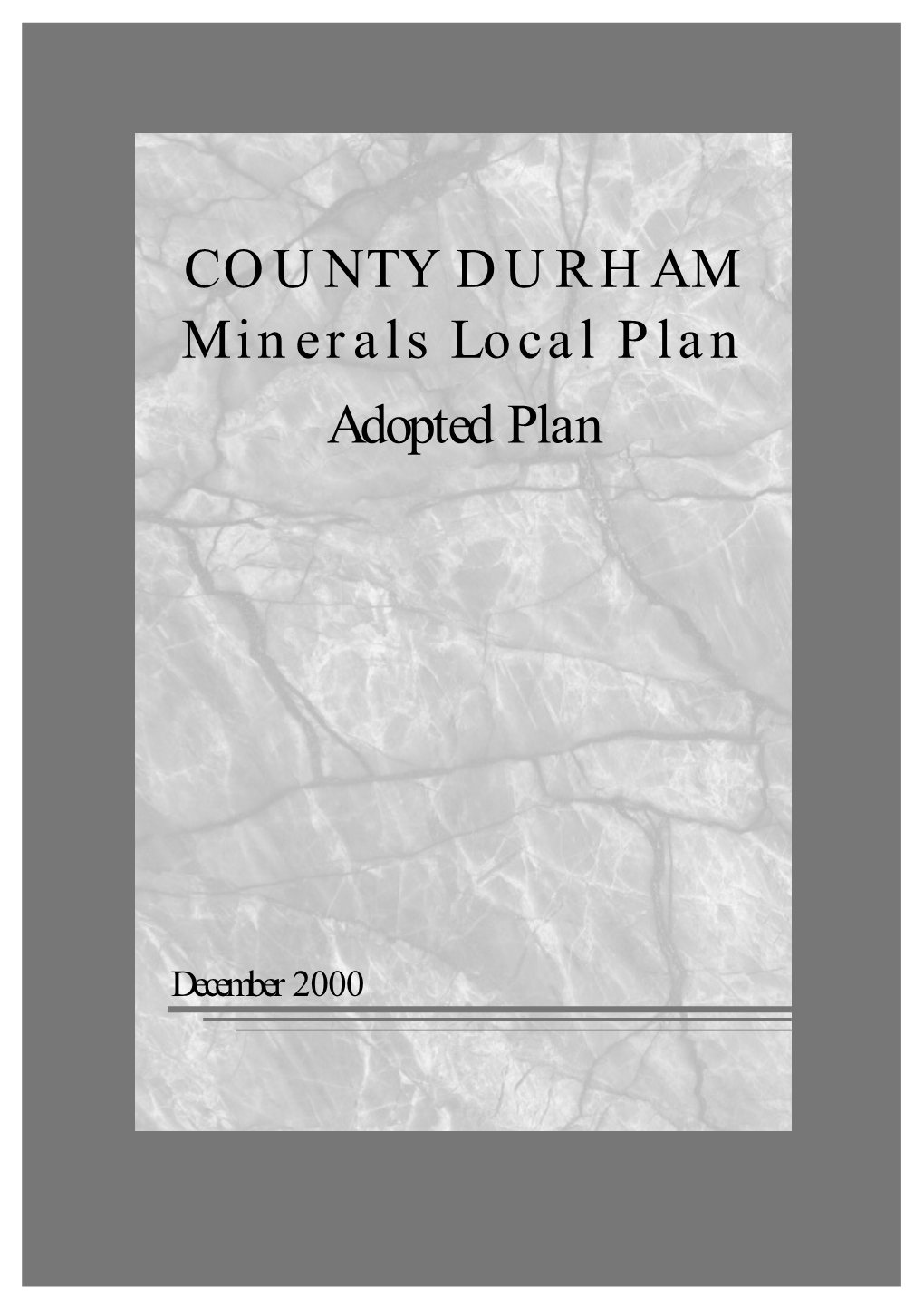 Minerals Local Plan Adopted Plan