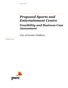 Proposed Sports and Entertainment Centre Feasibility and Business Case Assessment