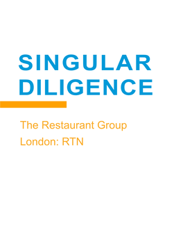 The Restaurant Group London: RTN EBITDA EBIT