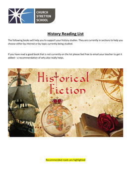 History Reading List