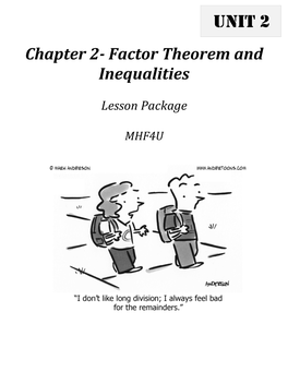 Chapter 2- Factor Theorem and Inequalities