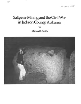 Saltpeterminingand the Civil War Injackson County, Alabama by Marion O