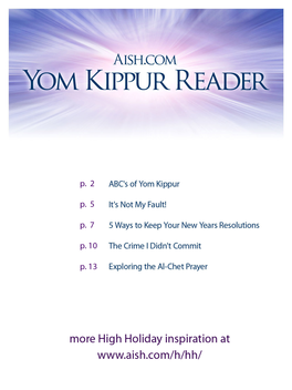 ABC's of Yom Kippur by Rabbi Shraga Simmons