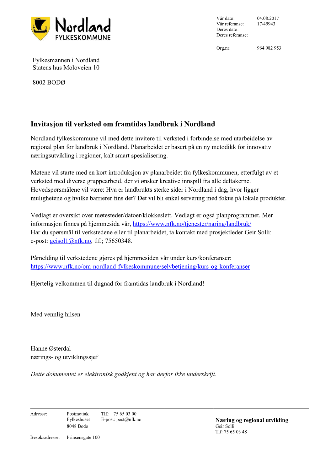 Invitasjon Til Verksted Om Framtidas Landbruk I Nordland