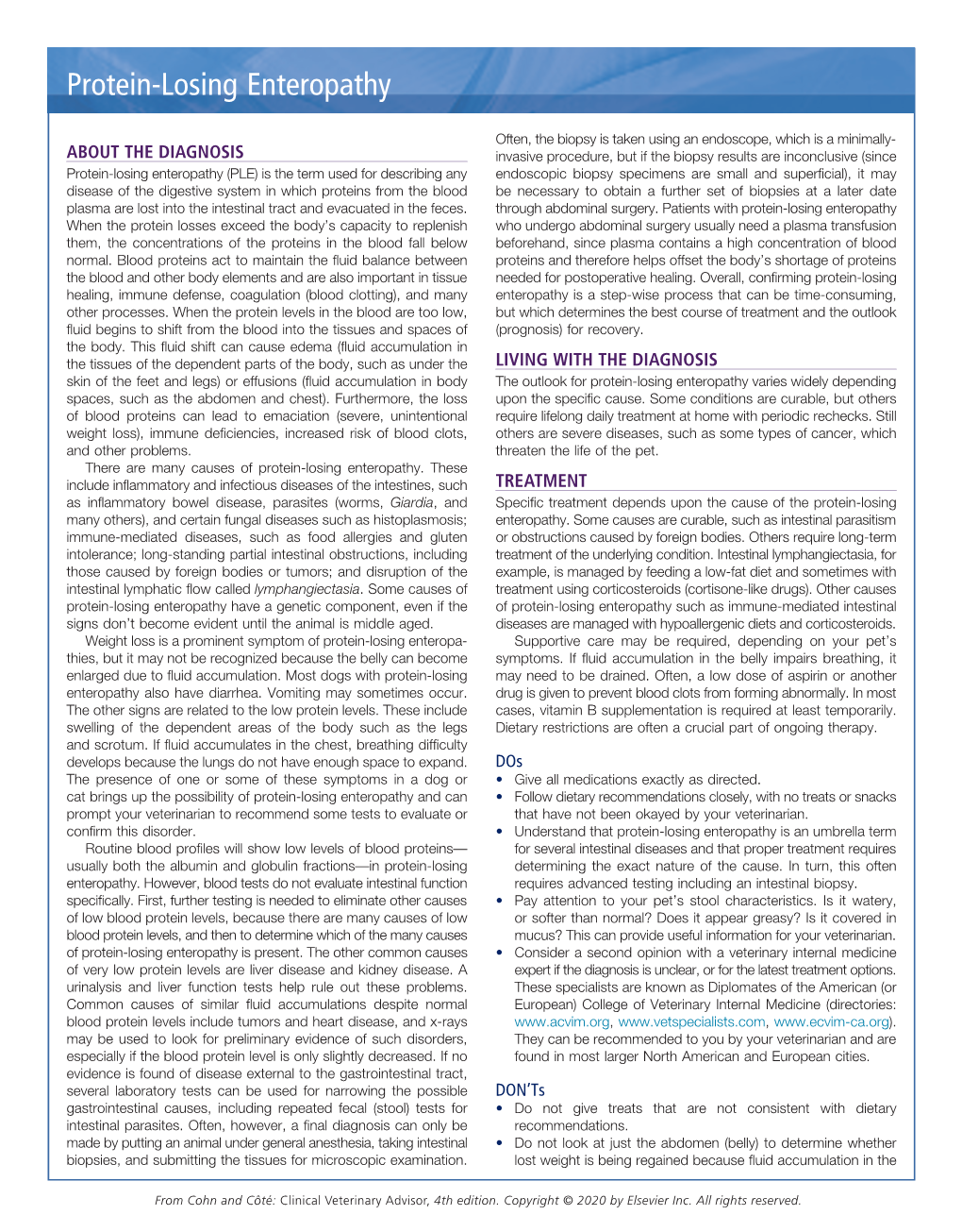 Protein-Losing Enteropathy