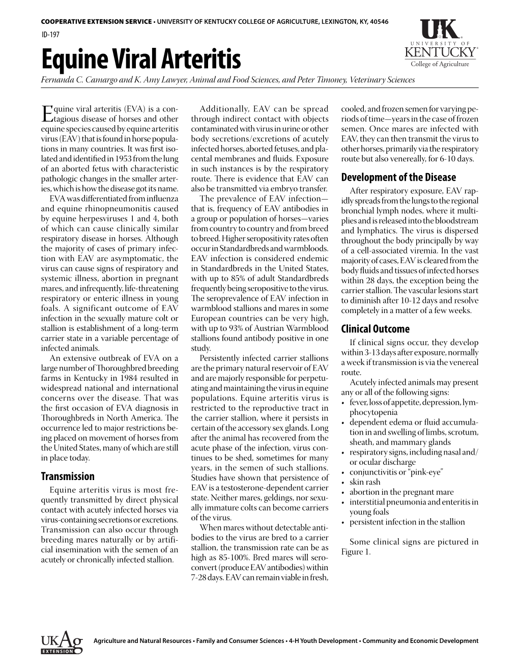 Equine Viral Arteritis Fernanda C