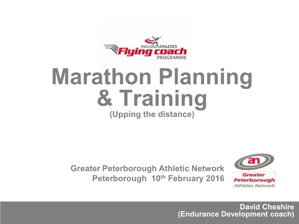 Marathon Planning & Training