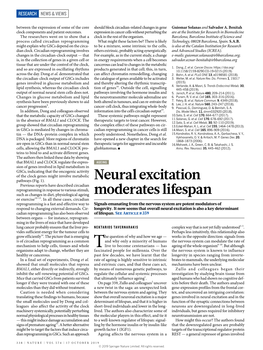 Neural Excitation Moderates Lifespan