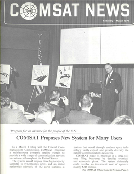COMSAT Proposes New System for Many Users
