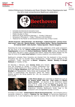 Oxford Philharmonic Orchestra and Music Director Marios Papadopoulos Lead the UK’S Most Comprehensive Beethoven Celebration