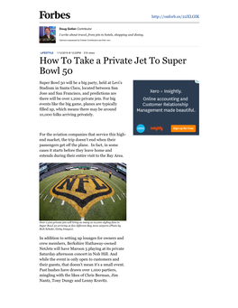 How to Take a Private Jet to Super Bowl 50